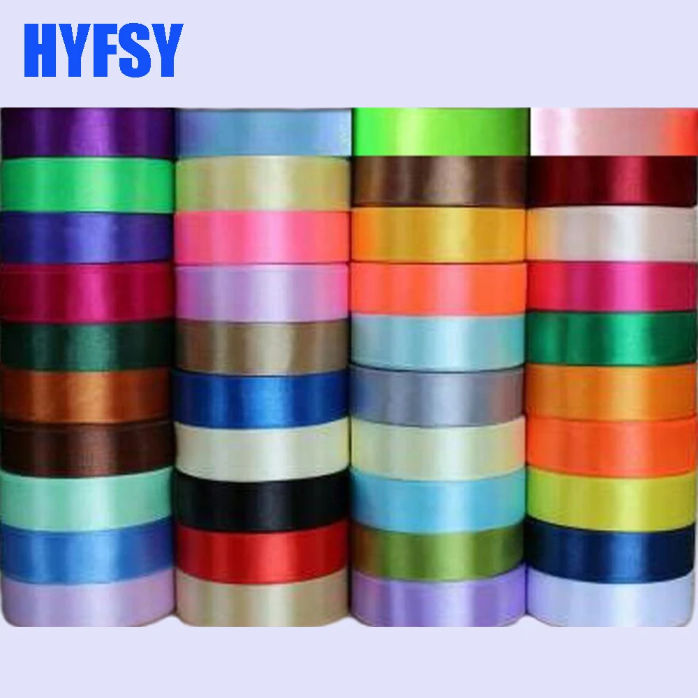 25 мм широкая атласная лента ярдов/упаковка DIY Ручная работа подарочная упаковка