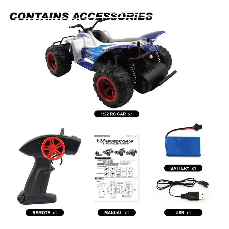 WOTT 2018 новый стиль 2 4 GHz 1:22 WD RC автомобили рок внедорожник гусеничный грузовик