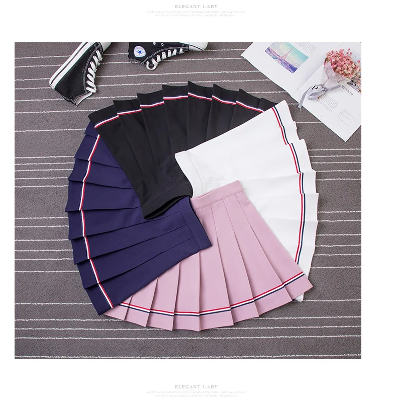 Harajuku Kawaii Готическая мини плиссированная юбка женская летняя Корейская Ulzzang сексуальная юбка школьная уличная японская Милая юбка