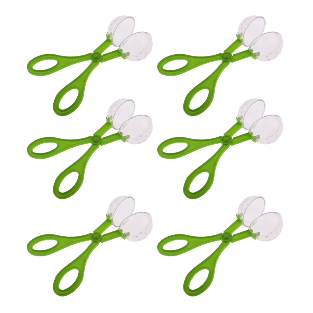 

6Pcs 18.5cm Reptile Terrarium Spider Cricket Insects Catch Clamp Anti Bug Trap Aquarium Litter Feeding Cleaning Tools