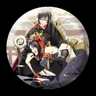 ZXFJXR 58 мм Touken Ranbu Online Mikazuki Kogitsunemaru Yamatonokami очень забавная брошь-значок Yasusada на