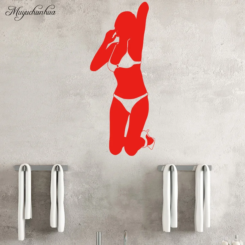 Muyuchunhua Bold and Unconstrained Girl Современная мода Wallsticker для декора гостиной спальни