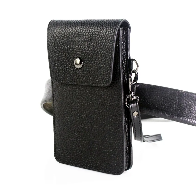 Price جلد البقر الحقيقي ارتداء حزام الهاتف الخليوي جيب 5.0 5.5 6.3 6.4 7 بوصة جلدية حالة ل فون جلدية الحقيبة المال بطاقة تخزين