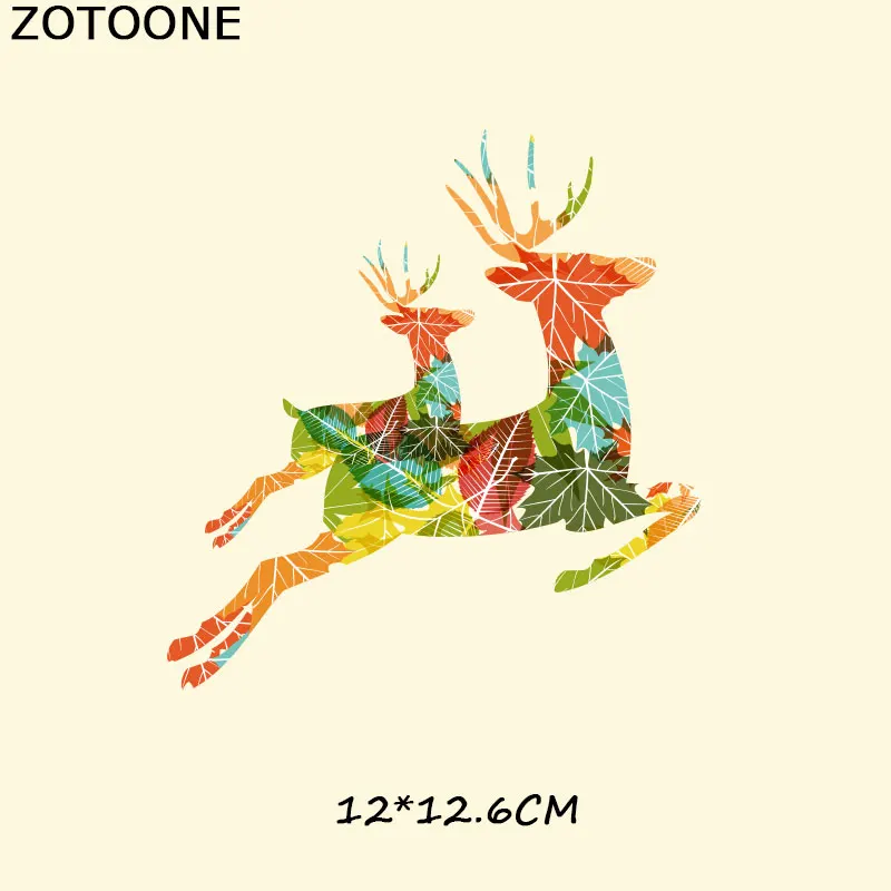 ZOTOONE/Мультяшные нашивки в виде животных, железные наклейки, аксессуары для самостоятельного изготовления, украшение, принт на футболке, джинсы, детский Рождественский подарок C