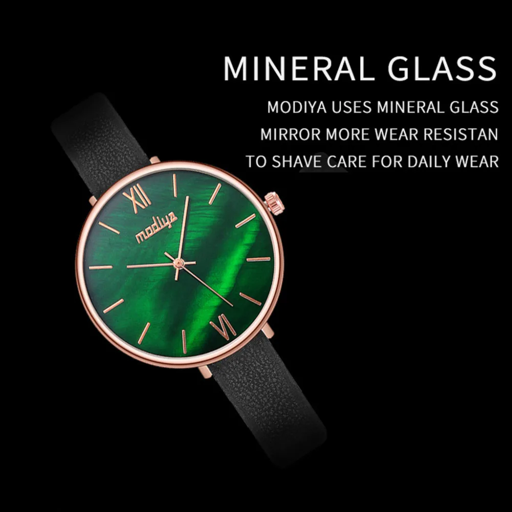 Vogue Luxe Montres Femme новый модный дизайн тонкий ремень перламутровые зеленые женские