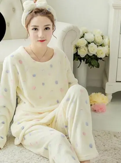 Зимние фланелевые пижамы для женщин, милые женские пижамы, Пижама Kigurumi, высокое качество, повседневные мягкие пижамы для женщин, 2 шт