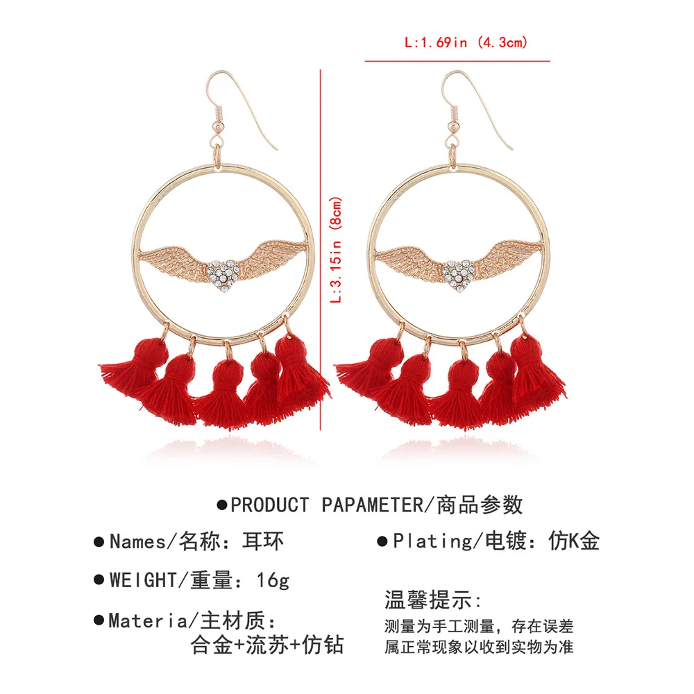 Чешские кисточкой серьги для Для женщин Pendientes flecos Mujer Moda Boho Модные украшения Bijoux