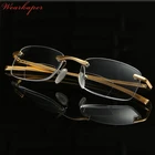 Бифокальные очки для чтения WEARKAPER, из золотого сплава, для мужчин и женщин, без оправы, в алюминиевой оправе, с диоптриями, пресбиопические очки 1,25 1,75