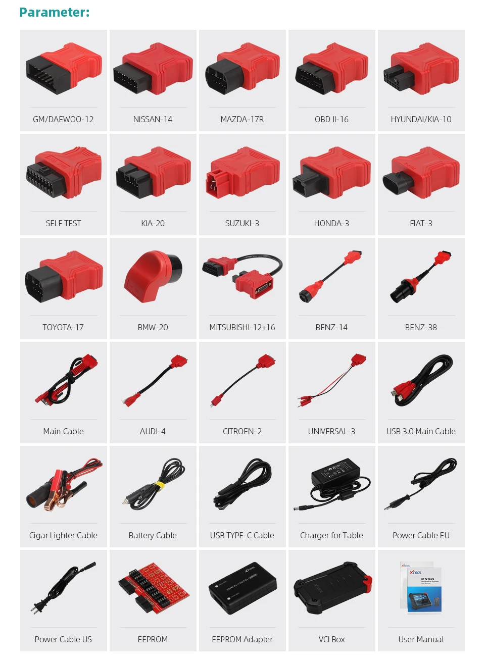 XTOOL PS90 автомобильный OBD2 автомобильный диагностический инструмент с ключом программист/одометр корректор/EPS поддержка мульти модели автомобилей с Wifi/BT