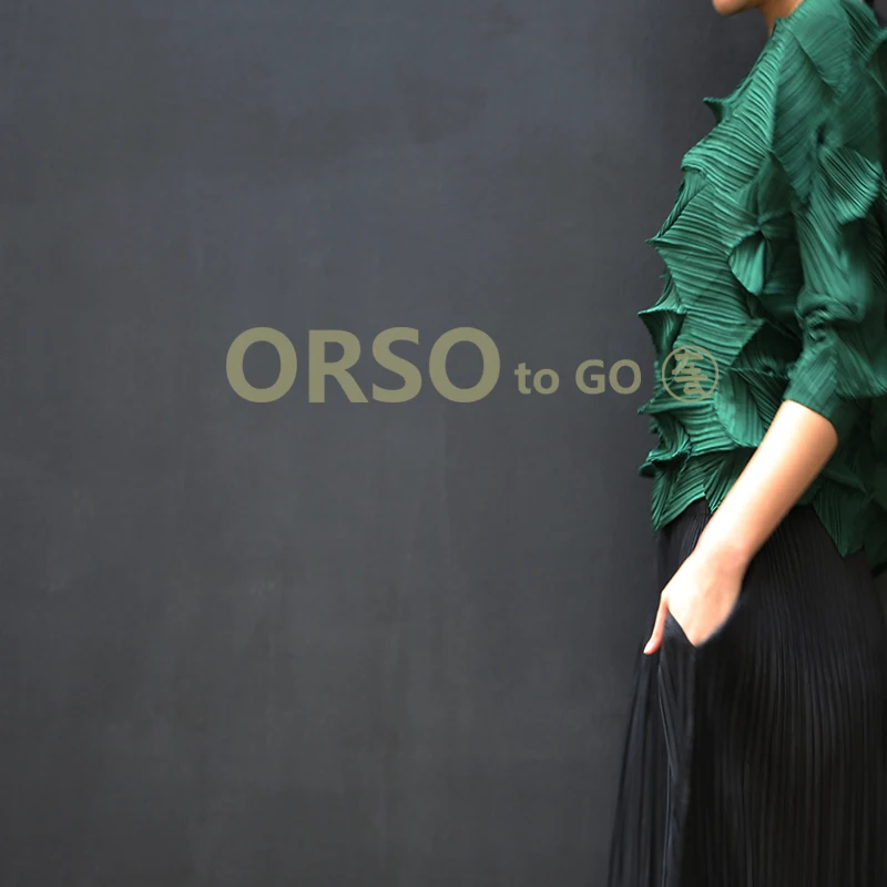 Женская свободная футболка Changpleat однотонная плиссированная с рукавом 2019 большие