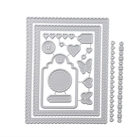 butterfly heart button frame metal cutting dies stencils for diy scrapbooking decorative embossing suit paper cards die cutting