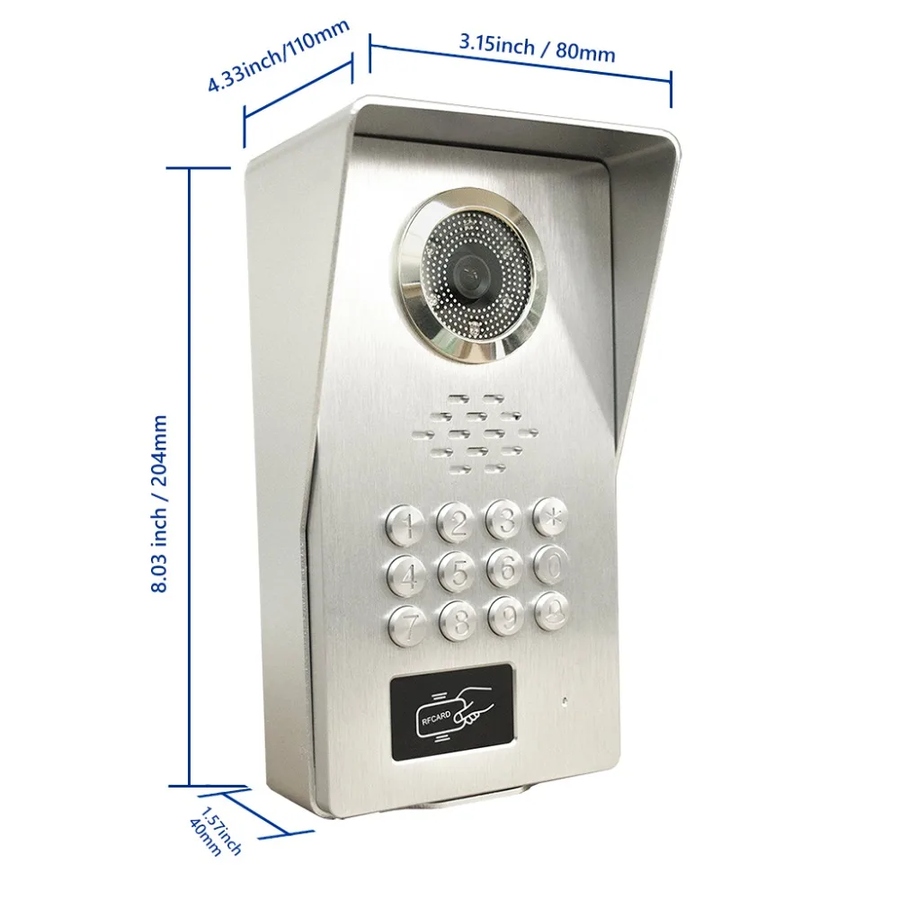 9 дюймовый монитор роскошный корпус из чистого алюминиевого сплава RFID брелоки