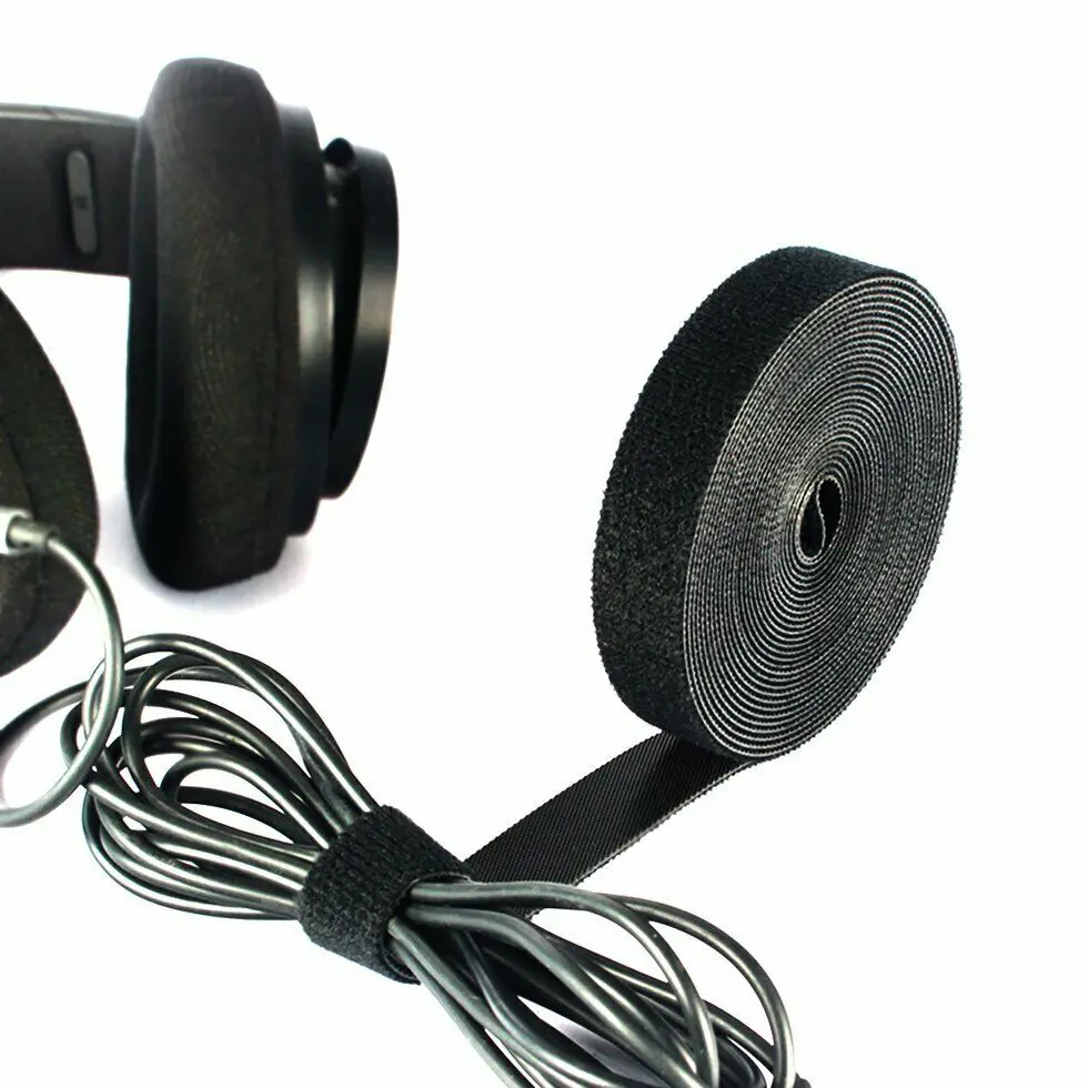 5 м DIY пластиковые нейлоновые кабельные стяжки менеджер намотки кабельные зажимы для галстуков на липучке ленты провода ремень уплотнения офисные настольные управление