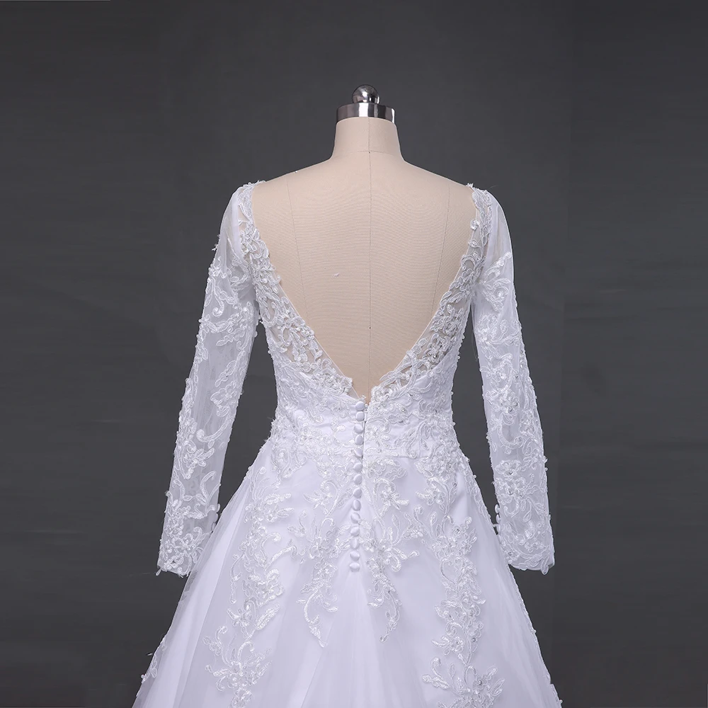 Vestido De Noivas 2018 белое кружевное платье невесты винтажные кружевные свадебные