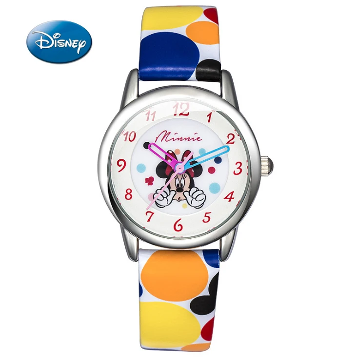 Детские водонепроницаемые часы с изображением Микки и Минни Маус | Наручные