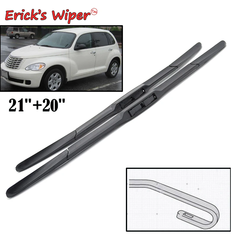 Щетки стеклоочистителя Erick's для Chrysler PT Cruiser 2000 2010 21 + 20 дюймов Стеклоочистители  | Стеклоочистители -32968316709