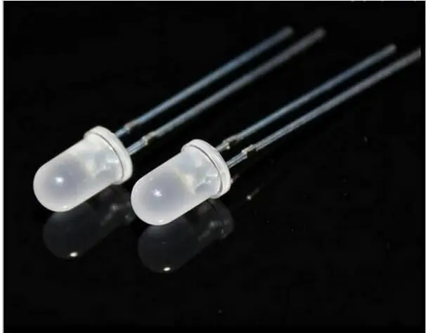 

5mm RGB 7 color full color quick and slow flash LED White glue fog shape Light Beads long leg