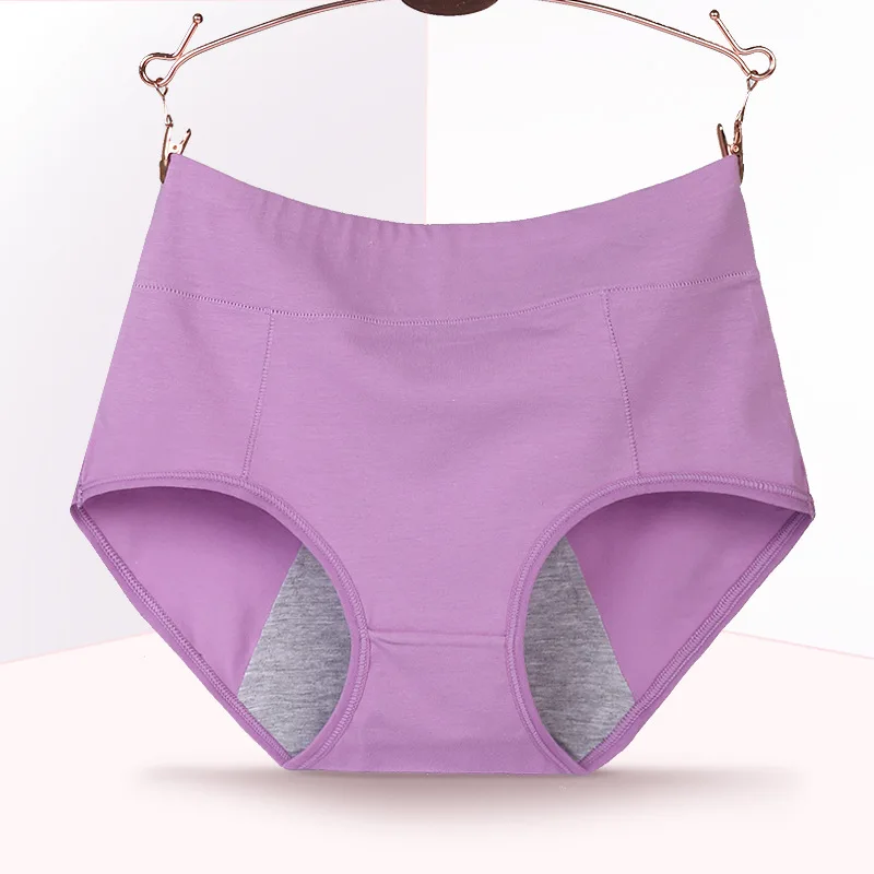 New High waist panties Menstrual Underwear Women Side Leakage Proof Briefs Cotton period Panties Physiological Lingerie Female |