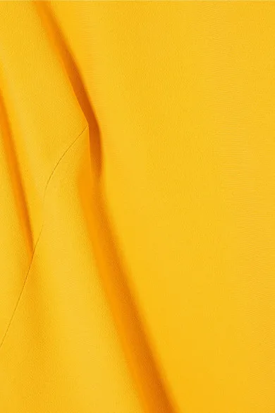 

2019 Summer New Arrival Elegant Lady Blends Chiffon Dress Solid Yellow Sleeveless Vestidos Bottom Split O Neck Pencil Dresses