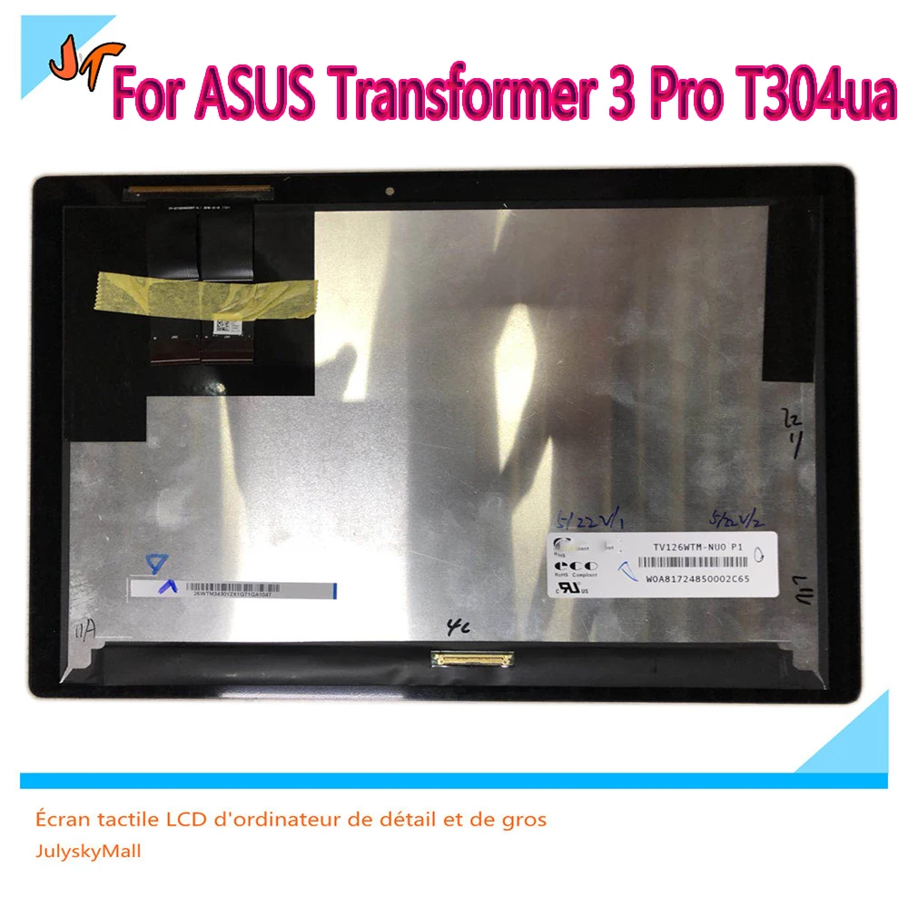 Оригинальный сенсорный ЖК экран 12 6 дюйма с разрешением 2160*1440 для ASUS Transformer 3 Pro T304UA