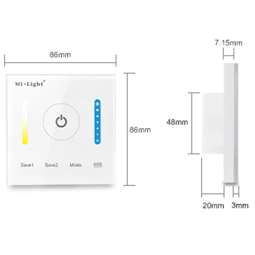 Milight Smart Панель LED контроллер Цвет Температура CCT приглушить RGBW RGB CCT светодиодный сенсорный переключатель привело диммер для Светодиодные полосы свет