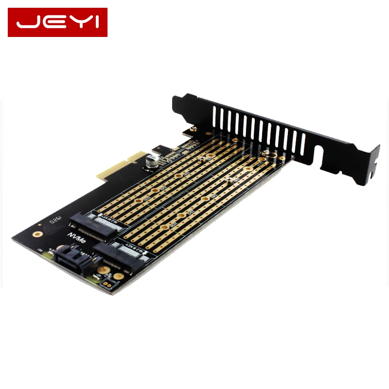 JEYI SK6 M.2 NVMe SSD NGFF к PCIE X4 адаптер M Key B двойная интерфейсная карта Suppor PCI Express 3 0x4 2230 22110