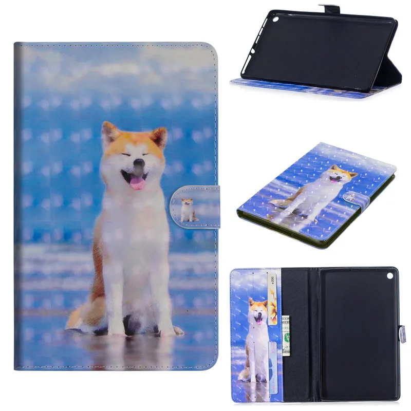 print Флип-чехол из искусственной кожи чехол для huawei MediaPad T3 8,0 KOB-L09 KOB-W09 умный чехол Funda для Honor Play Pad 2 8,0 Чехол+ пленка+ ручка - Цвет: print