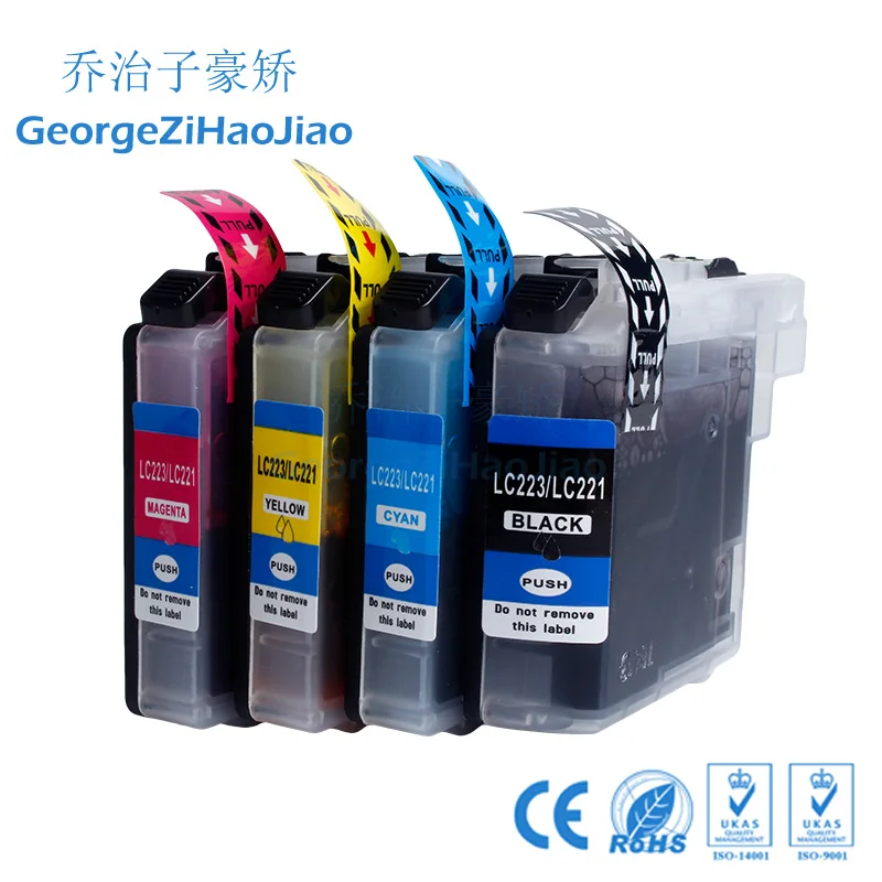 4 шт. LC223 чернильный картридж совместимый для Brother J562DW J480DW J680DW J880DW 4120DW J4420DW J4620 J4625DW
