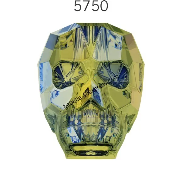1 шт.) оригинальные кристаллы Swarovski 5750 бусины в форме черепа, сделанные в австрийском стиле, стразы для изготовления ювелирных изделий своими руками - Цвет: Crystal 001 IRIG