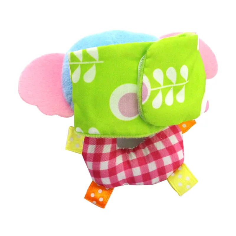 

Hot Selling 1Pair Baby Plush Toy Cartoon Animals Wrist Bell with Hand Strap Soft Plush Toys for Infant
