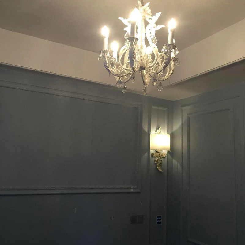 Настенный светильник с французскими листьями BOCHSBC железный светодиодный в ретро