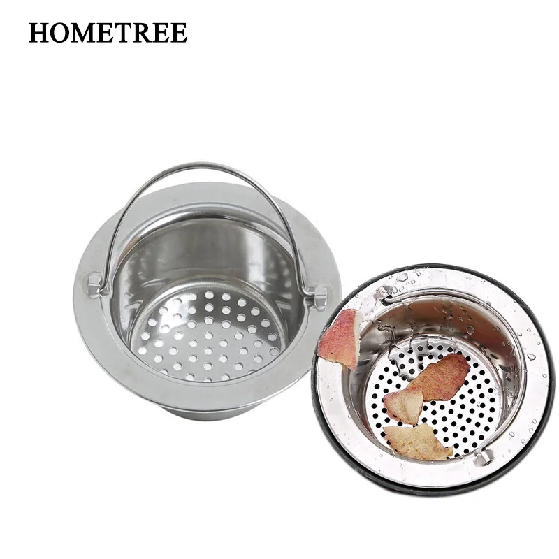 

HOMETREE 1Pc Stainless Steel Filter Kitchen Sink Anti-Blocking Pool Washing Vegetable Basin Drain Sewer Kitchen Accessorie H716