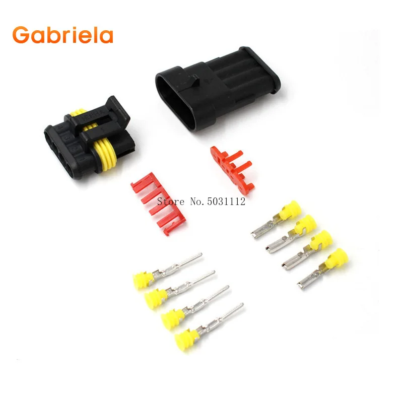 10 sets Kit 1P 2P 3P 4P 5P 6P AMP 1.5 male and female Plug Automotive waterproof connectors Xenon lamp lamp connector for car
