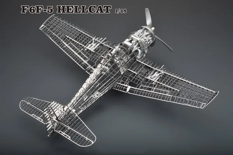 1:48 ГРУММАН F6F Hellcat Складное крыло весело 3d из металла DIY Миниатюрная модель Наборы головоломки Игрушечные лошадки дети мальчик с хобби здания