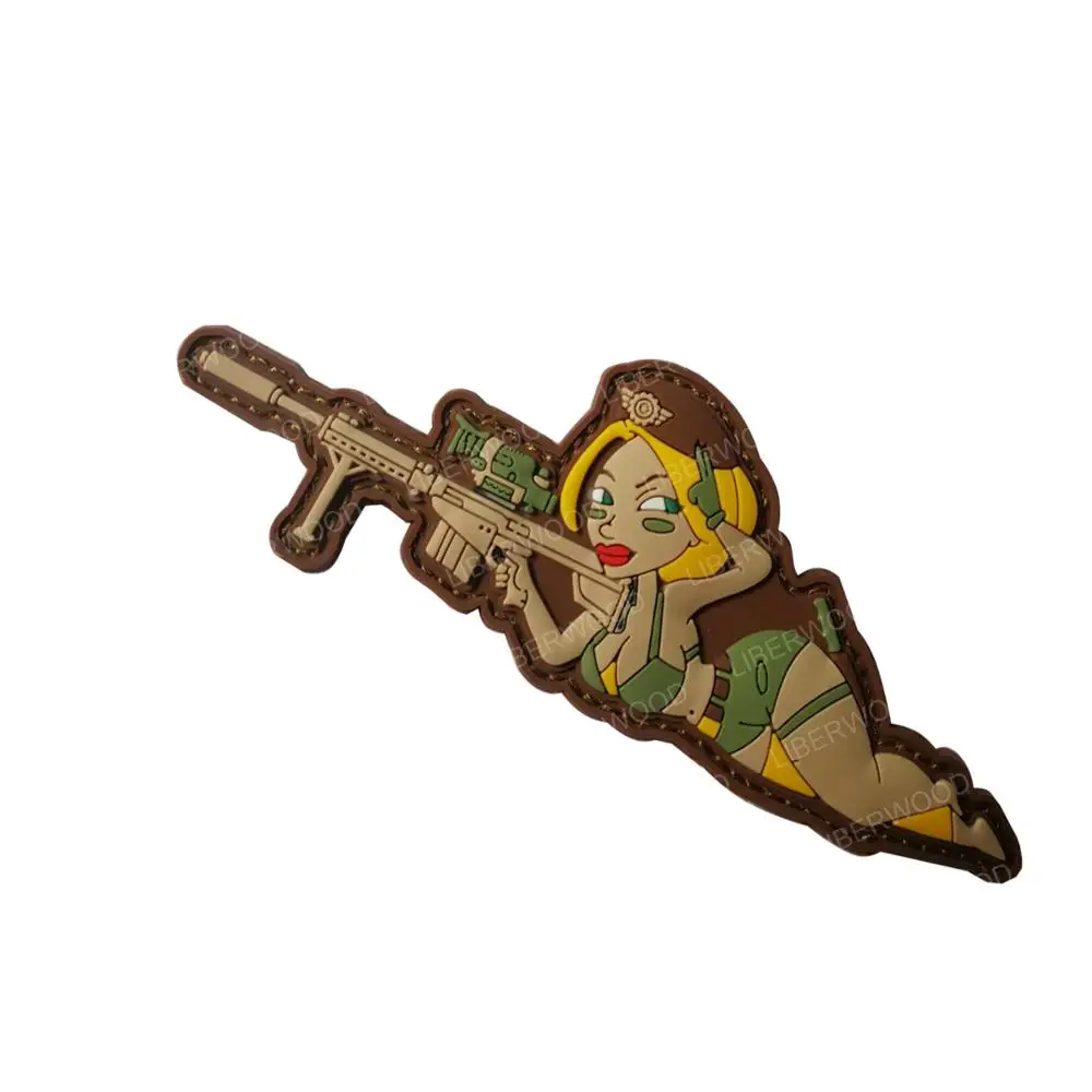 Тактический сексуальный специальный Ops Skyler Pinup Pin Up ARMED Girl WW 2 стиль бомба снайперский пистолет 3D ПВХ резиновый, для боевого духа нашивка, значок, аппликация