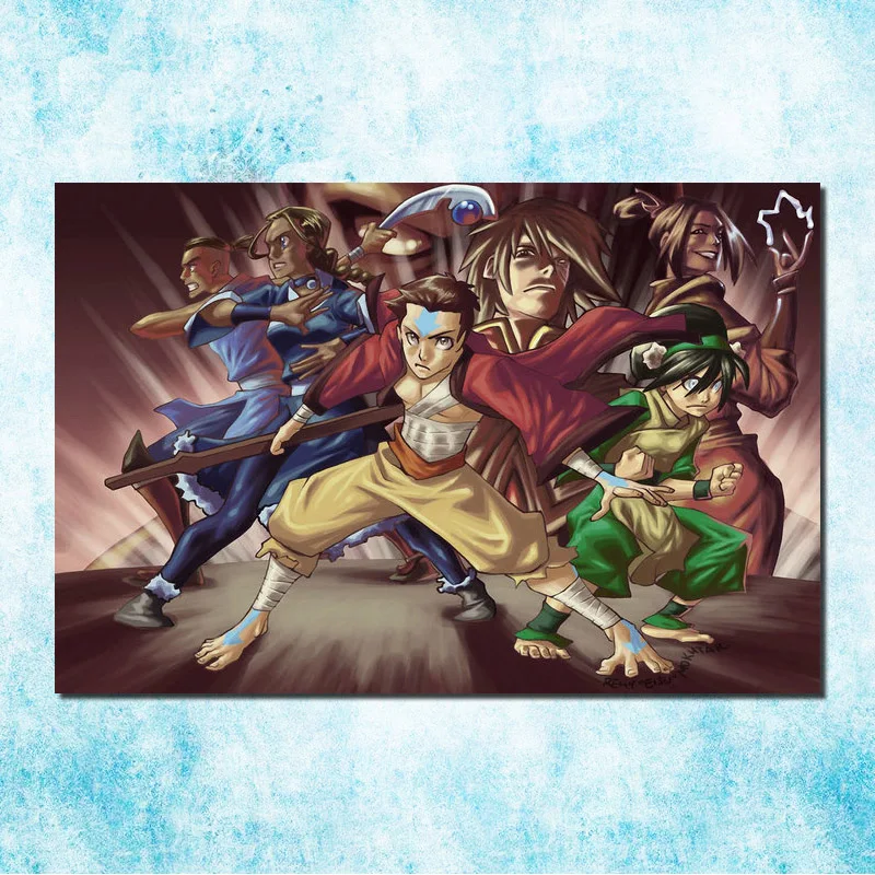 Аватар Легенда о Korra Горячая Аниме комиксов Искусство Шелковый Холст печати плакатов 13x20 24x36 inch украшения дома стены(More)-5 - Цвет: click