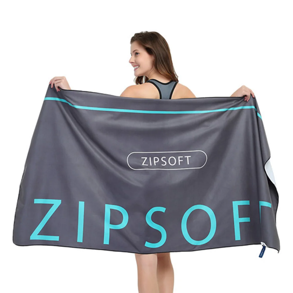 Zipsoft Брендовое полотенце для спортзала, Прямая поставка, 75x135 см, Спортивная банная пляжная ткань из микрофибры, одеяло для пеших прогулок, кемпинга, плавания, путешествий - Цвет: ZIPYH
