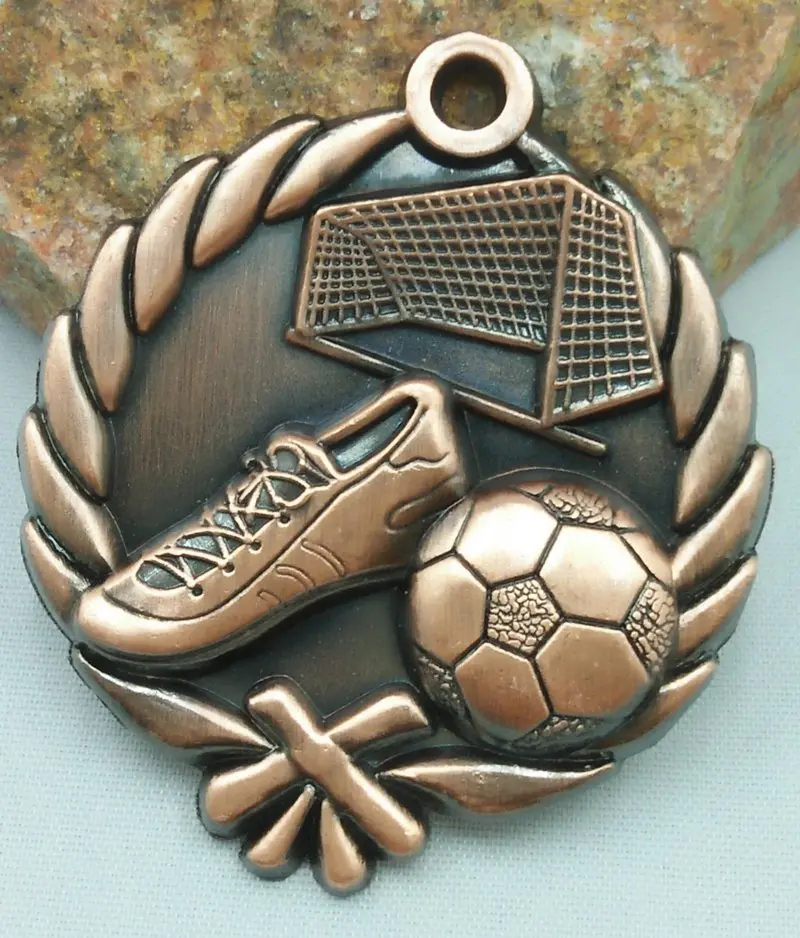 Медаль для детского сада футбольной школы спорта золотой серебряный футбольный