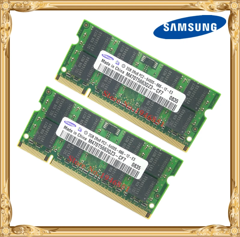 Память для ноутбука Samsung 4 Гб 2 800 МГц DDR2 ОЗУ 4G 6400S 2G 200 штырьковая память S 2G| |