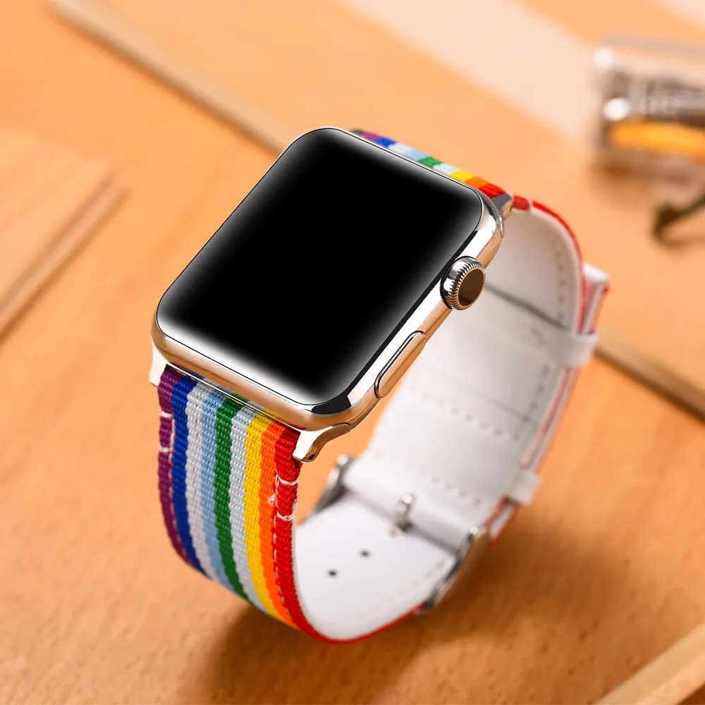 UEBN ремешок для наручных часов apple watch series 4 версия 1 2 3 ремень кожаный чехол задняя
