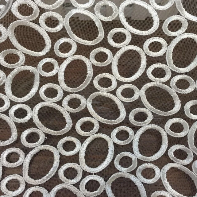 Красивая и нежная Водорастворимая африканская кружевная ткань сетчатая вышивка