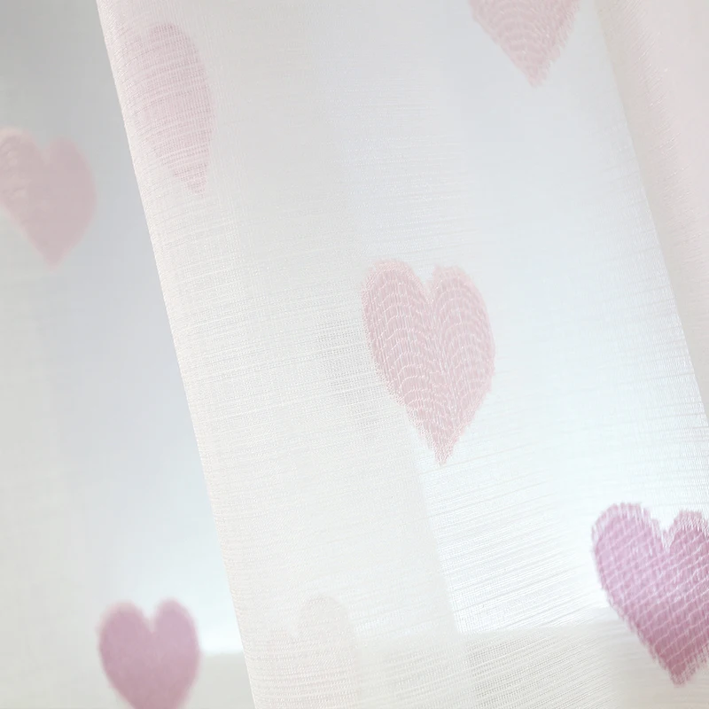 Высококачественные прекрасные корейские занавески в форме сердца для детской