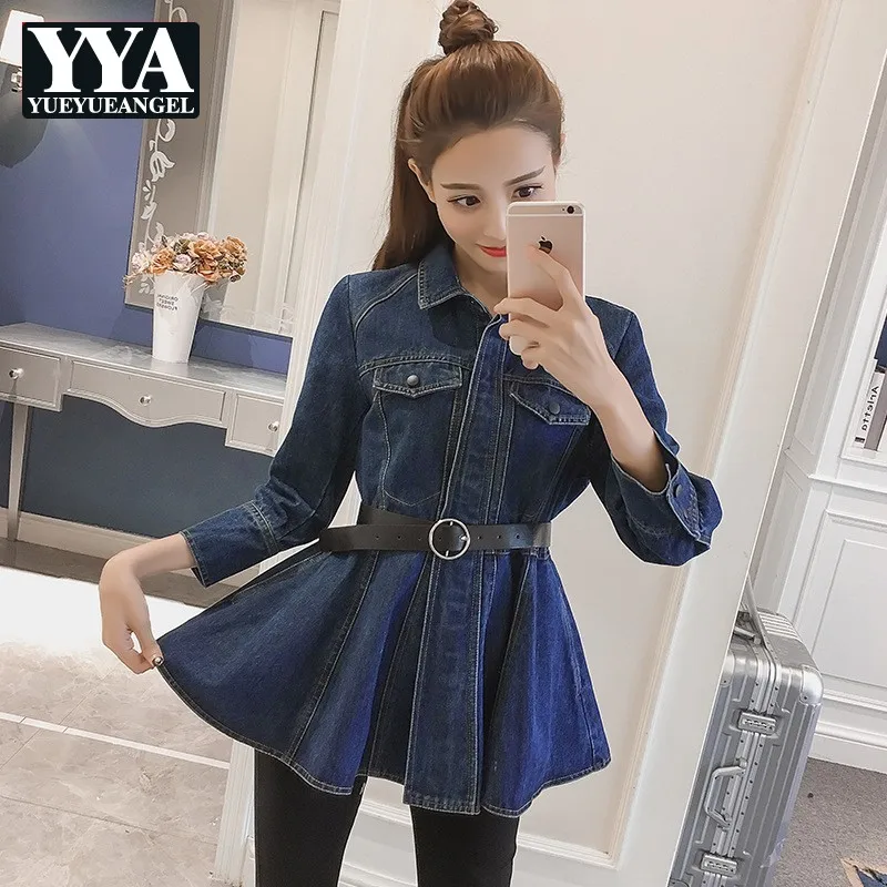 Весенне-осенняя Женская приталенная джинсовая куртка женская модная брендовая с