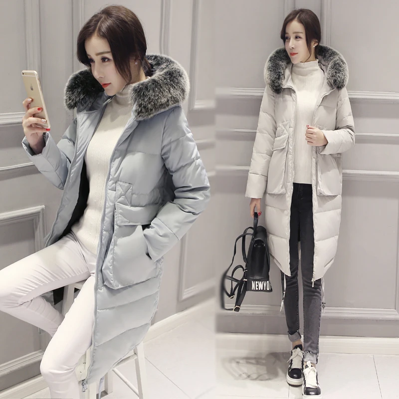 

Phalinovic 2020 Women Thicken Duck Down Long Jacket Lady Waterproof Fur Coat Winter Parkas Windproof Outerwear Plus Size 6XL
