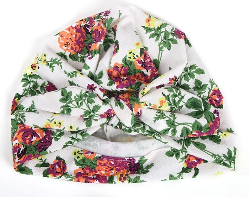 Bnaturalwell Baby Turban hat with bow Newborn Toddler cotton Infinity turban Infant Topknot beanie Cotton flower cap H131S | Детская
