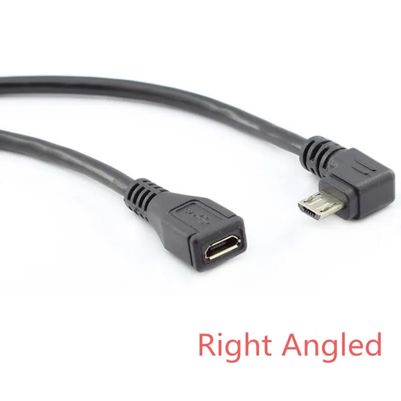 Micro USB 2 0 5Pin штекер к гнезду адаптер длинный разъем 90 градусов правый левый вверх и