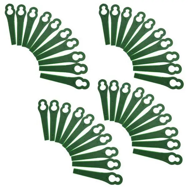 100 Plastic Lawnmower Strimmer Trimmer Blade Green For Bosch ART23 Accutrim power tool accessory | Инструменты
