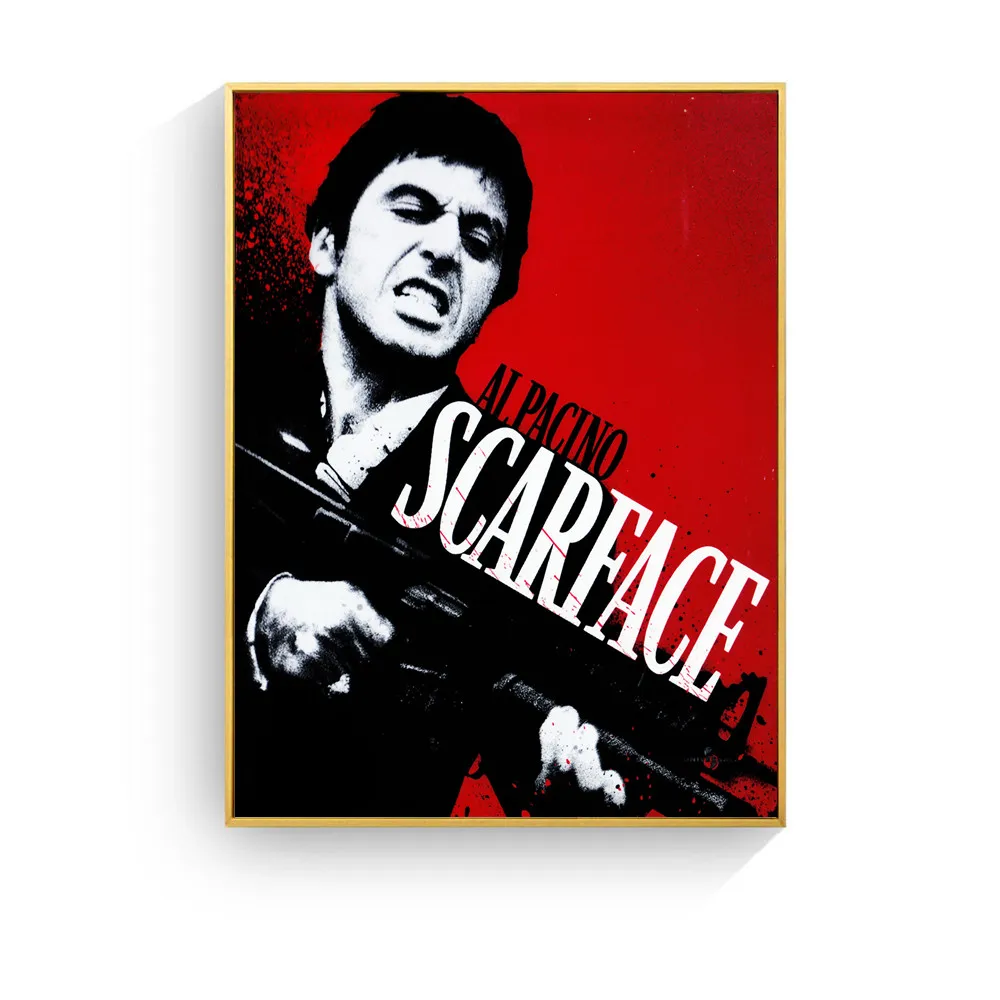 Фильм «Лицо со шрамом» винтажная Картина на холсте плакаты на стену, изображения для спальни декорация декор для стен без рамки - Цвет: 5