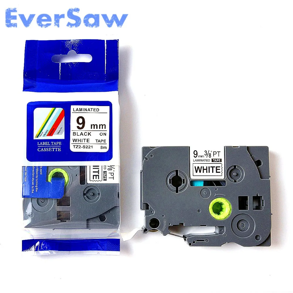3PK Mix brother p touch very Strong Adhesive tape 9mm TZe-S221 TZE S121 TZE-S621 WHITE / CLEAR/ YELLOW Brother label printer | Компьютеры