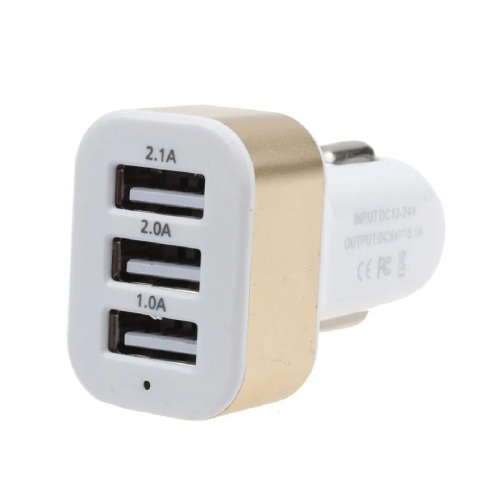 Новое поступление 4.1A 3usb порт высокое качество автомобильное зарядное устройство